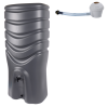 Récupérateur d'eau 350L RECUP'O + kit collecteur Anthracite